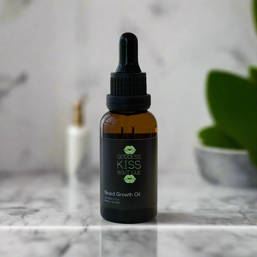 Hemp-Infused Beard Growth Oil for Fuller Beard Growth | Vegan, Unscented | 7 Natural Oils | Beard Oil