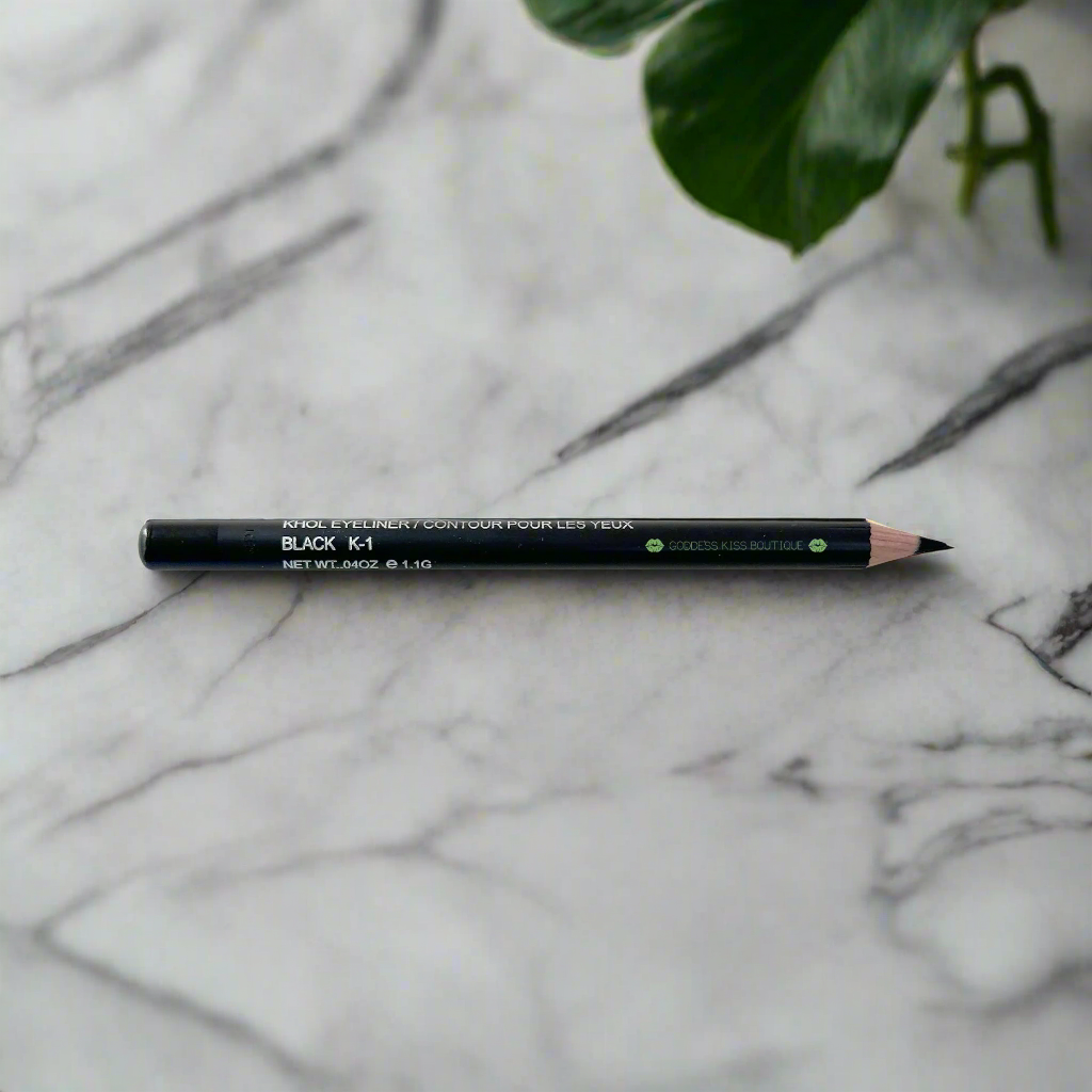 Khol Eyeliner Pencil - black|  Intense Pigmentation, Long-Lasting Formula - Smudge & Blend -  Made in North America