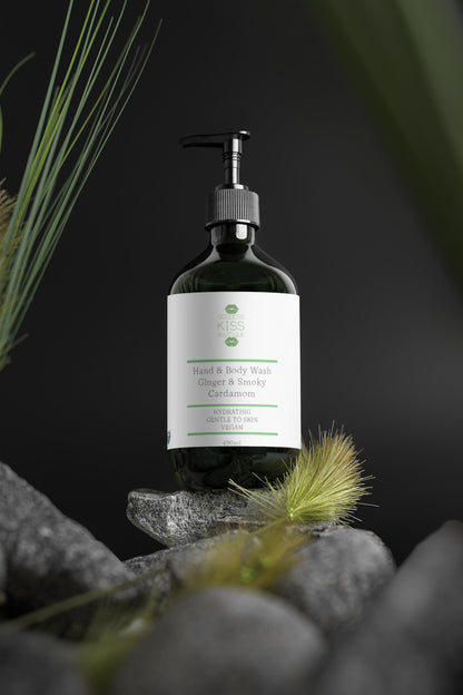 Hand & Body Wash with Ginger & Smoky Cardamom - Hydrating Betaine Formula