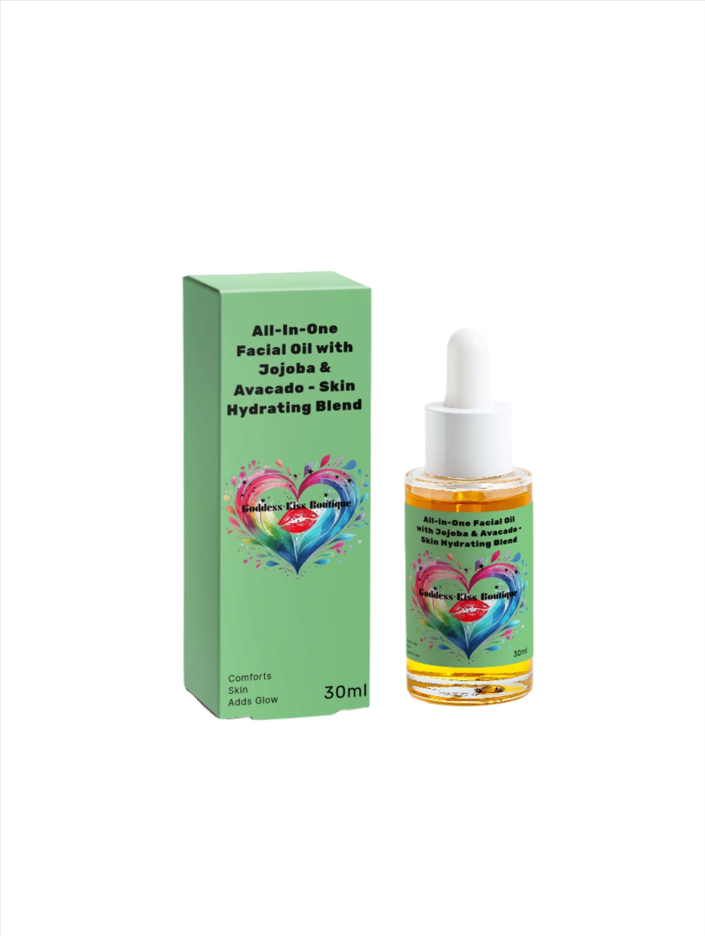 All-In-One Facial Oil with Jojoba & Avocado - Skin Hydrating Blend