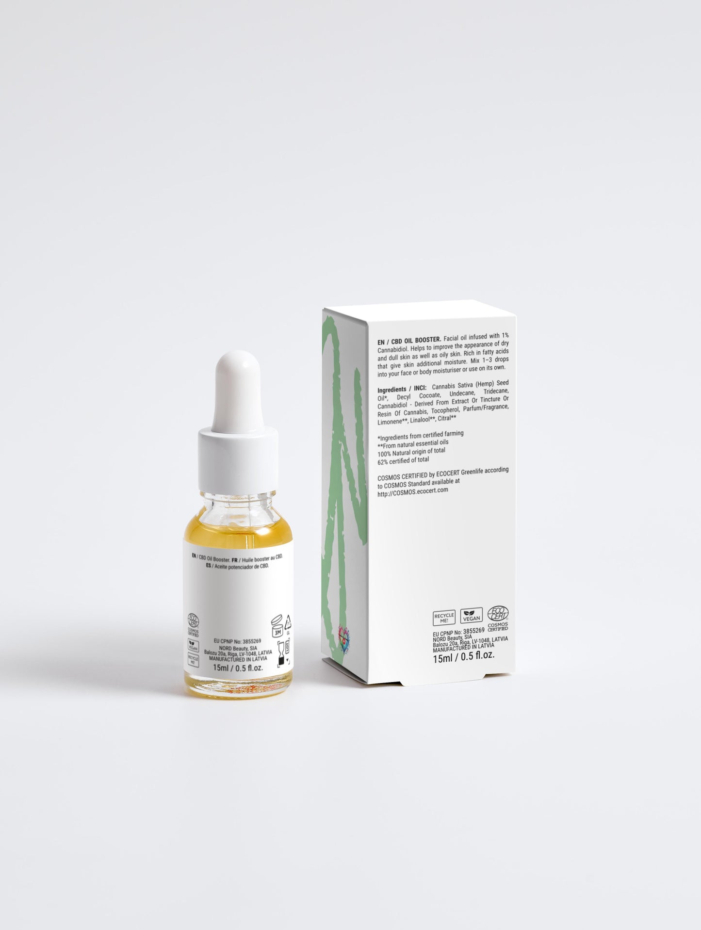 Calming Facial Oil with 1% Cannabidiol for Skin Calming Benefits