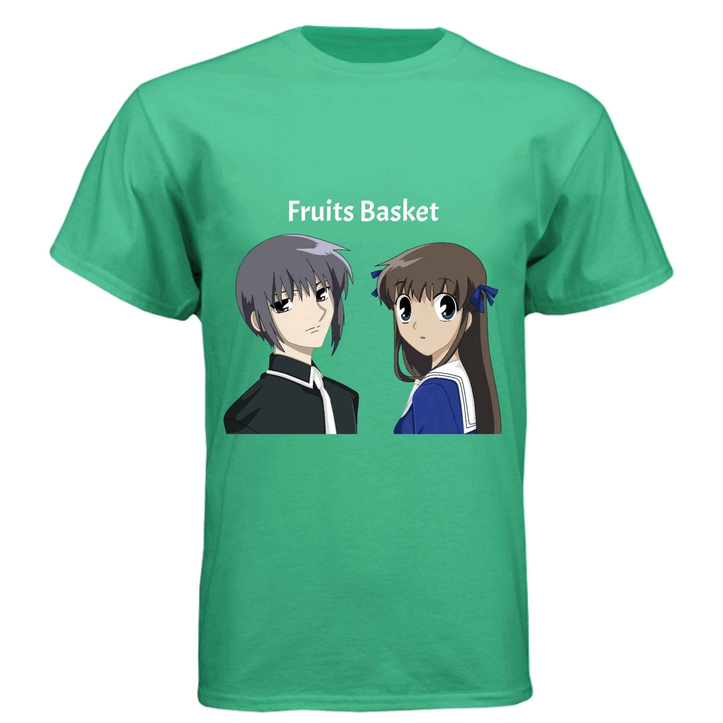 Fruits Basket Anime T-Shirt - Yuki & Tohru Character Design | Premium Triblend Tee