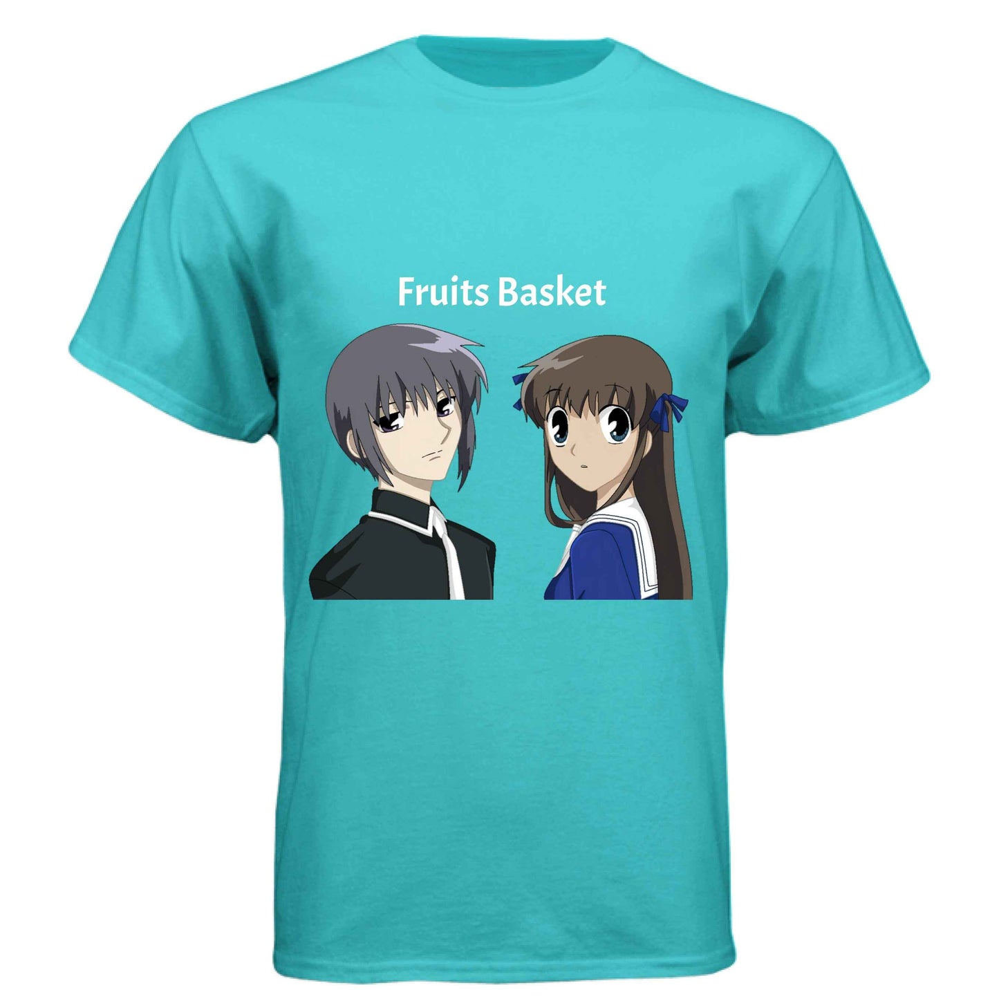 Fruits Basket Anime T-Shirt - Yuki & Tohru Character Design | Premium Triblend Tee