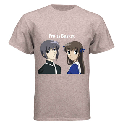 Fruits Basket Anime T-Shirt - Yuki & Tohru Character Design | Premium Triblend Tee