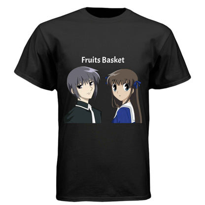 Fruits Basket Anime T-Shirt - Yuki & Tohru Character Design | Premium Triblend Tee