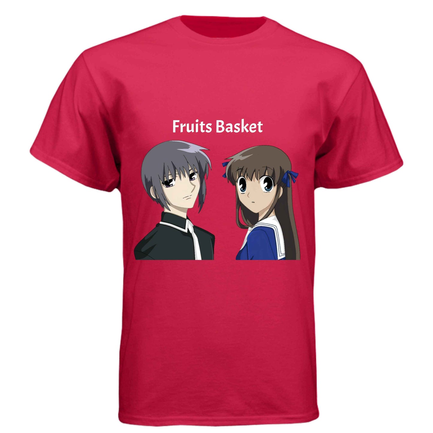 Fruits Basket Anime T-Shirt - Yuki & Tohru Character Design | Premium Triblend Tee