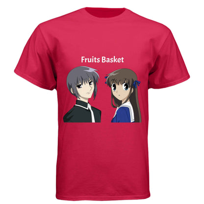 Fruits Basket Anime T-Shirt - Yuki & Tohru Character Design | Premium Triblend Tee