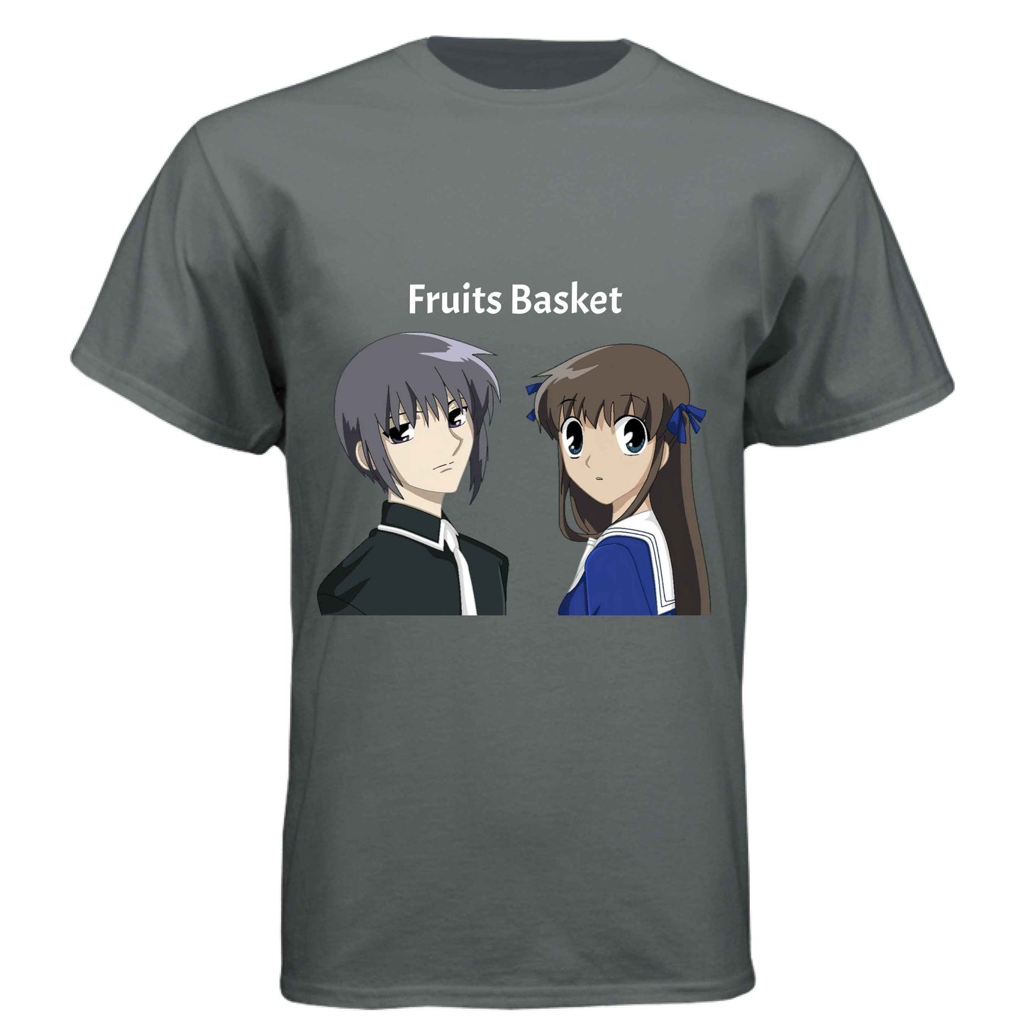 Fruits Basket Anime T-Shirt - Yuki & Tohru Character Design | Premium Triblend Tee