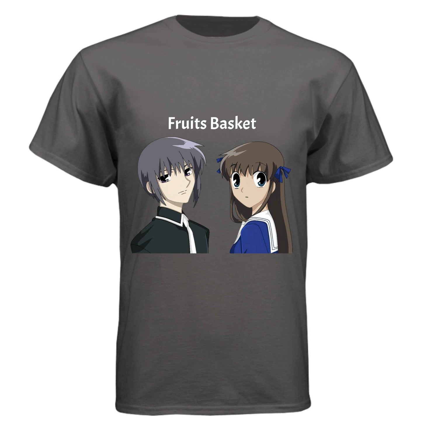 Fruits Basket Anime T-Shirt - Yuki & Tohru Character Design | Premium Triblend Tee