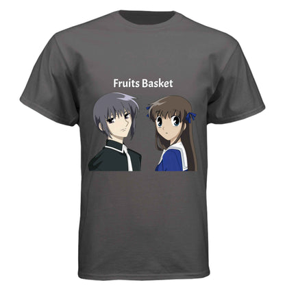 Fruits Basket Anime T-Shirt - Yuki & Tohru Character Design | Premium Triblend Tee
