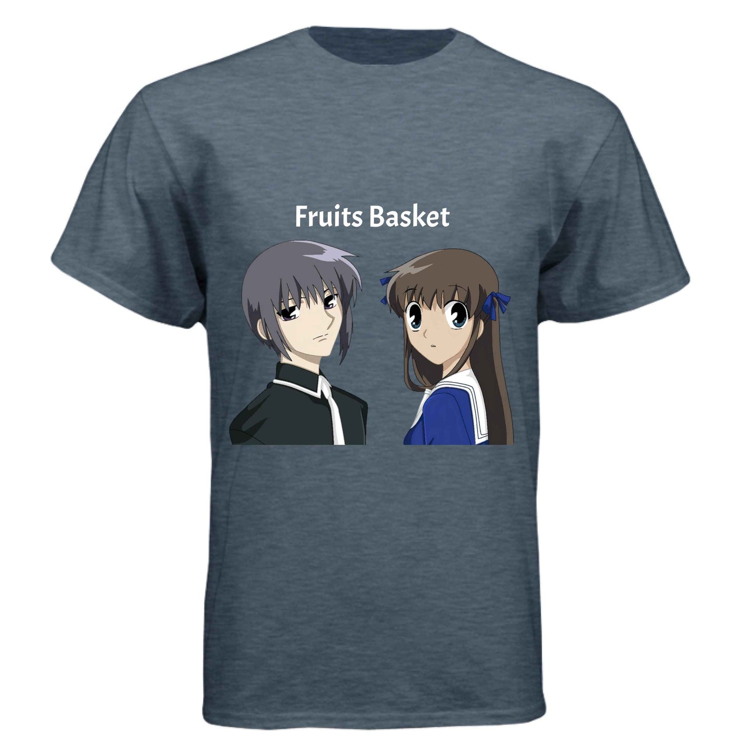 Fruits Basket Anime T-Shirt - Yuki & Tohru Character Design | Premium Triblend Tee