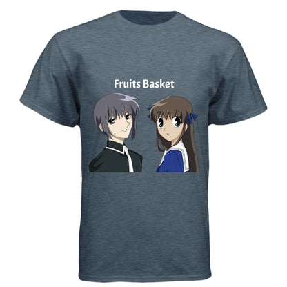 Fruits Basket Anime T-Shirt - Yuki & Tohru Character Design | Premium Triblend Tee