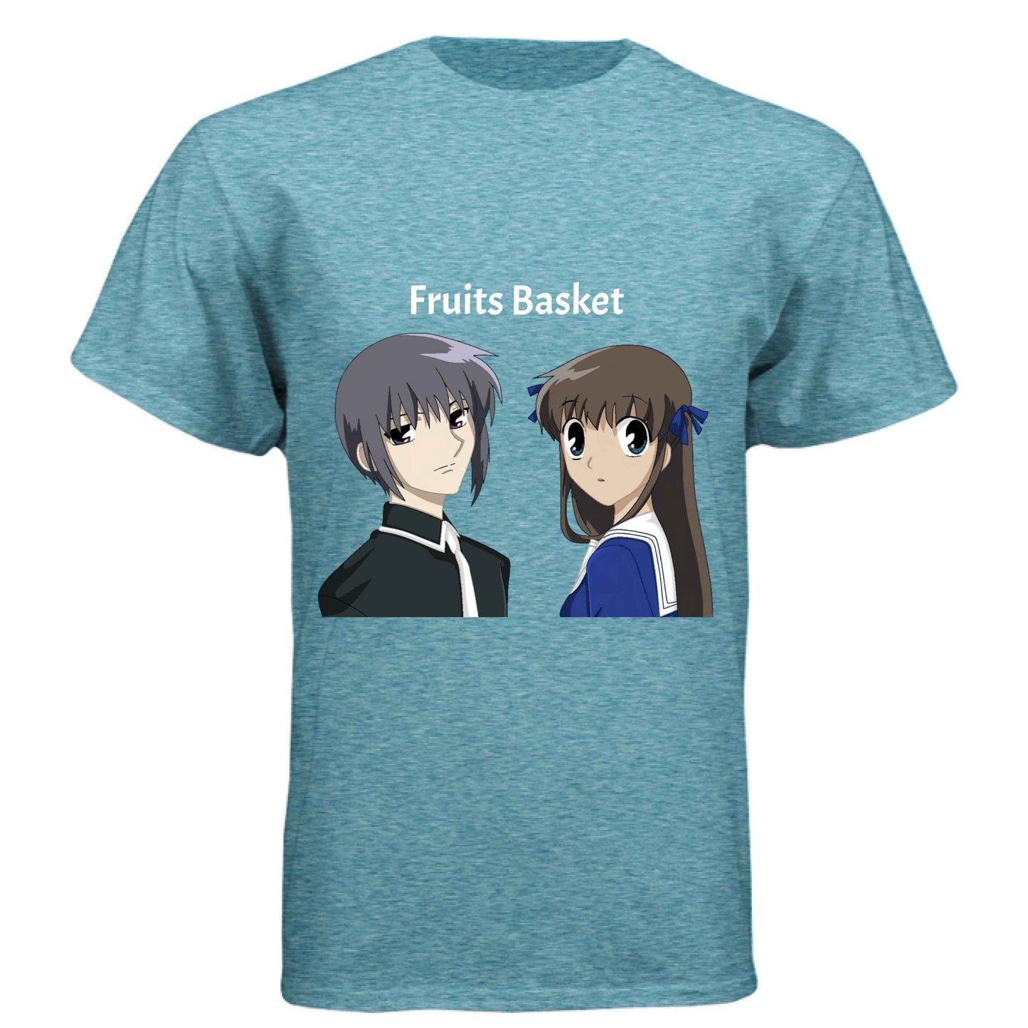 Fruits Basket Anime T-Shirt - Yuki & Tohru Character Design | Premium Triblend Tee