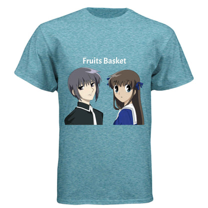Fruits Basket Anime T-Shirt - Yuki & Tohru Character Design | Premium Triblend Tee