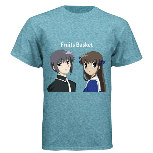 Fruits Basket Anime T-Shirt - Yuki & Tohru Character Design | Premium Triblend Tee