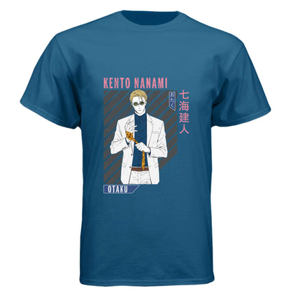 Jujutsu Kaisen Kento Nanami T-Shirt - Retro Anime Portrait Design | Premium Unisex Triblend Tee
