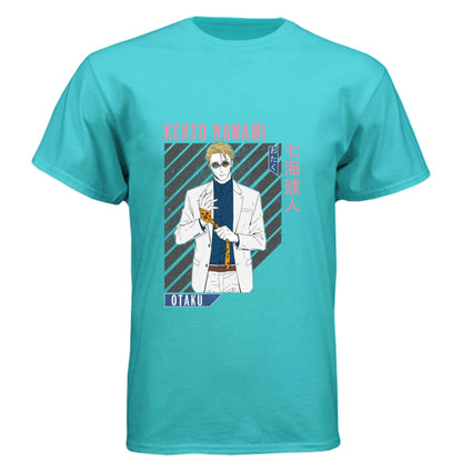 Jujutsu Kaisen Kento Nanami T-Shirt - Retro Anime Portrait Design | Premium Unisex Triblend Tee