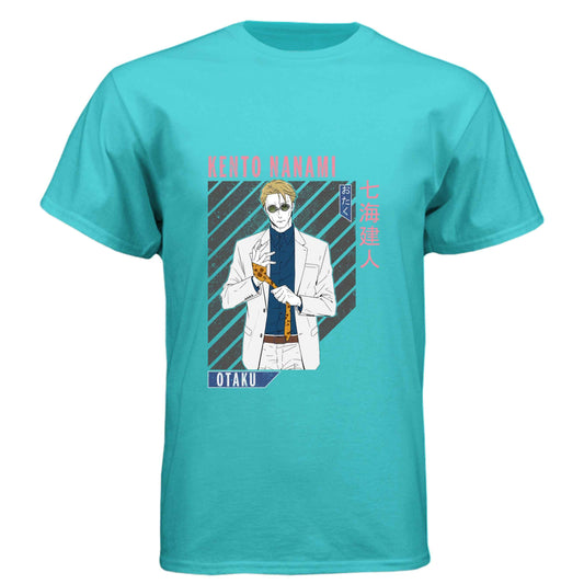 Jujutsu Kaisen Kento Nanami T-Shirt - Retro Anime Portrait Design | Premium Unisex Triblend Tee