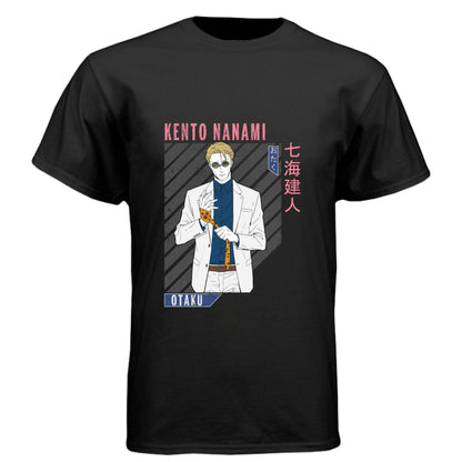 Jujutsu Kaisen Kento Nanami T-Shirt - Retro Anime Portrait Design | Premium Unisex Triblend Tee