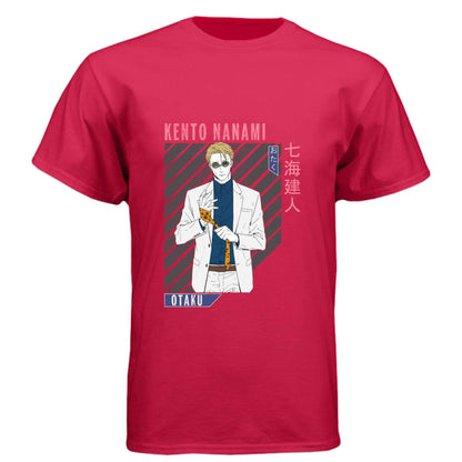 Jujutsu Kaisen Kento Nanami T-Shirt - Retro Anime Portrait Design | Premium Unisex Triblend Tee
