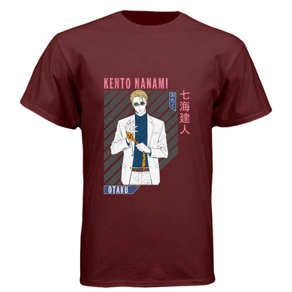 Jujutsu Kaisen Kento Nanami T-Shirt - Retro Anime Portrait Design | Premium Unisex Triblend Tee