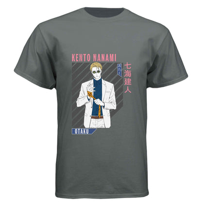Jujutsu Kaisen Kento Nanami T-Shirt - Retro Anime Portrait Design | Premium Unisex Triblend Tee