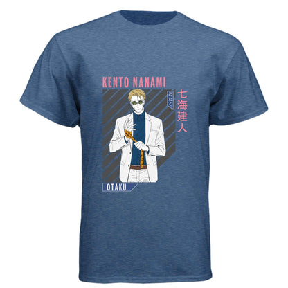 Jujutsu Kaisen Kento Nanami T-Shirt - Retro Anime Portrait Design | Premium Unisex Triblend Tee