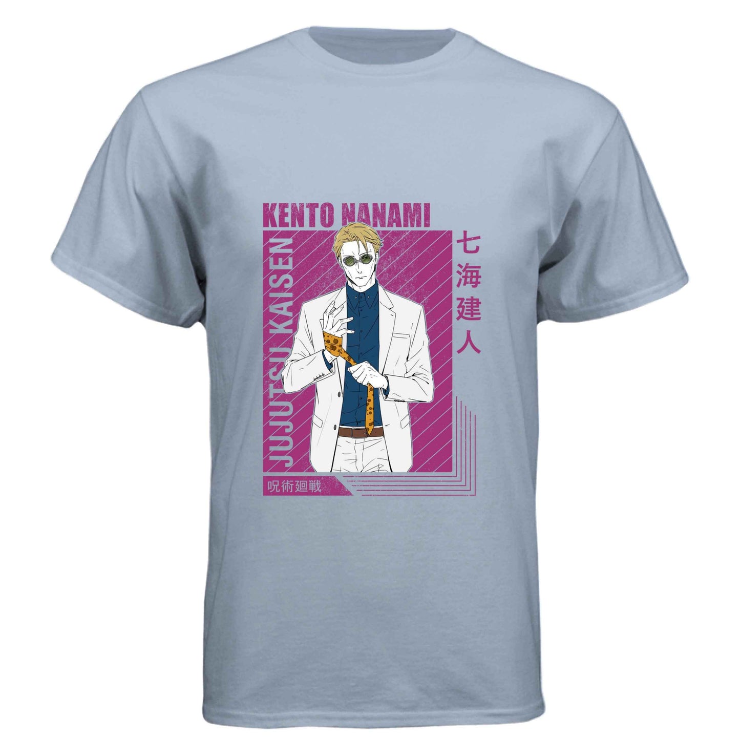 Jujutsu Kaisen Kento Nanami T-Shirt - Purple Framed Portrait Design | Premium Unisex Triblend Tee