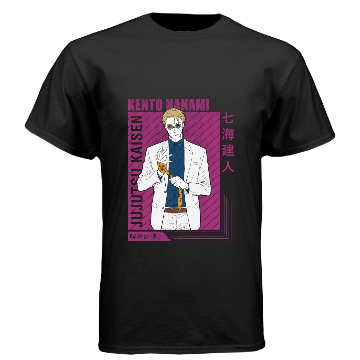 Jujutsu Kaisen Kento Nanami T-Shirt - Purple Framed Portrait Design | Premium Unisex Triblend Tee