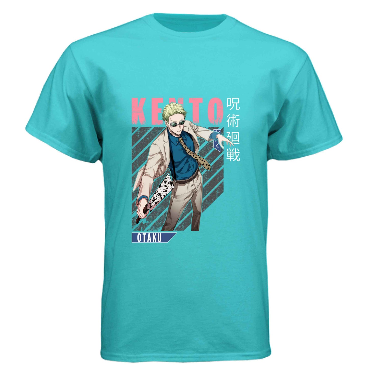 Jujutsu Kaisen Kento Nanami T-Shirt - Pink Dynamic Action Design | Premium Unisex Triblend Tee