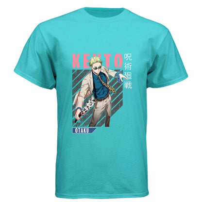 Jujutsu Kaisen Kento Nanami T-Shirt - Pink Dynamic Action Design | Premium Unisex Triblend Tee