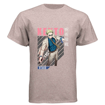Jujutsu Kaisen Kento Nanami T-Shirt - Pink Dynamic Action Design | Premium Unisex Triblend Tee