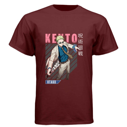 Jujutsu Kaisen Kento Nanami T-Shirt - Pink Dynamic Action Design | Premium Unisex Triblend Tee