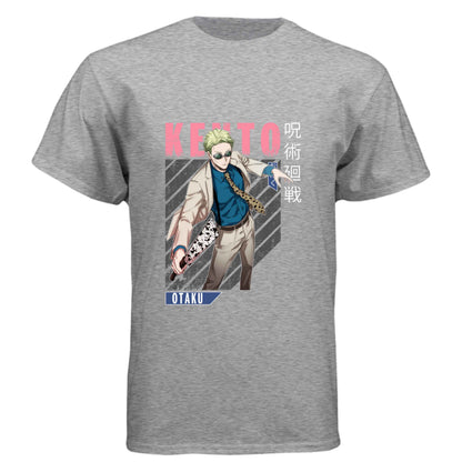 Jujutsu Kaisen Kento Nanami T-Shirt - Pink Dynamic Action Design | Premium Unisex Triblend Tee