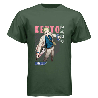 Jujutsu Kaisen Kento Nanami T-Shirt - Pink Dynamic Action Design | Premium Unisex Triblend Tee