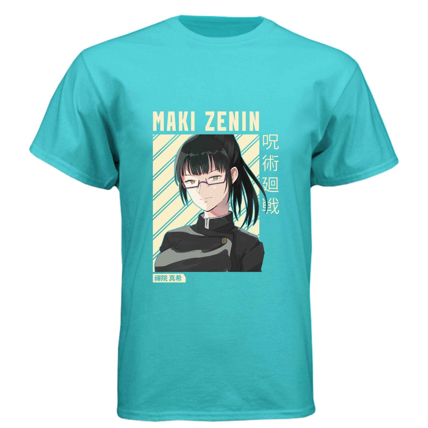 Jujutsu Kaisen Maki Zenin T-Shirt - Beige Portrait Design | Premium Unisex Triblend Tee
