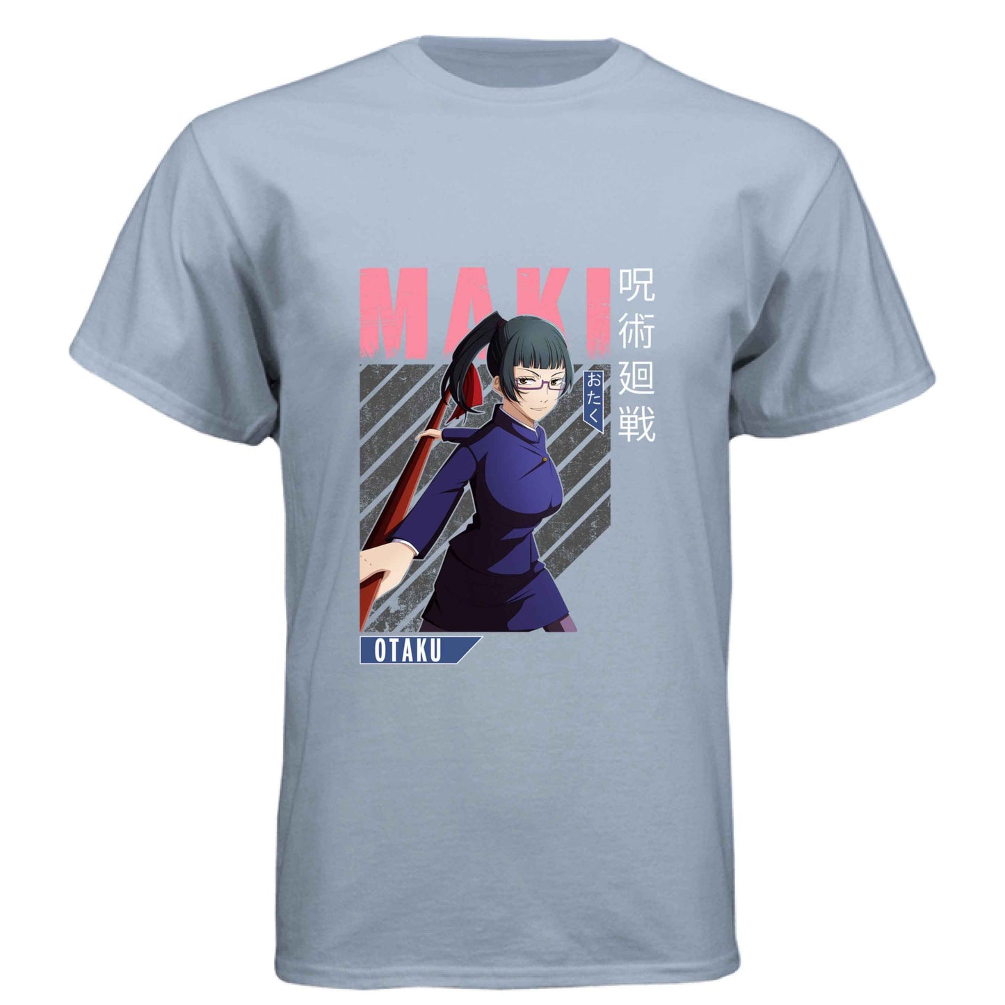 Jujutsu Kaisen Maki Zenin T-Shirt - Pink Action Portrait Design | Premium Unisex Triblend Tee