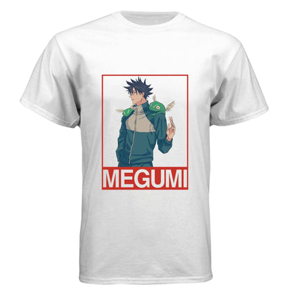 Jujutsu Kaisen Megumi Fushiguro T-Shirt - Divine Dogs Summoning Portrait Design | Premium Unisex Triblend Tee