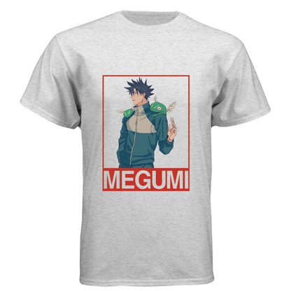 Jujutsu Kaisen Megumi Fushiguro T-Shirt - Divine Dogs Summoning Portrait Design | Premium Unisex Triblend Tee