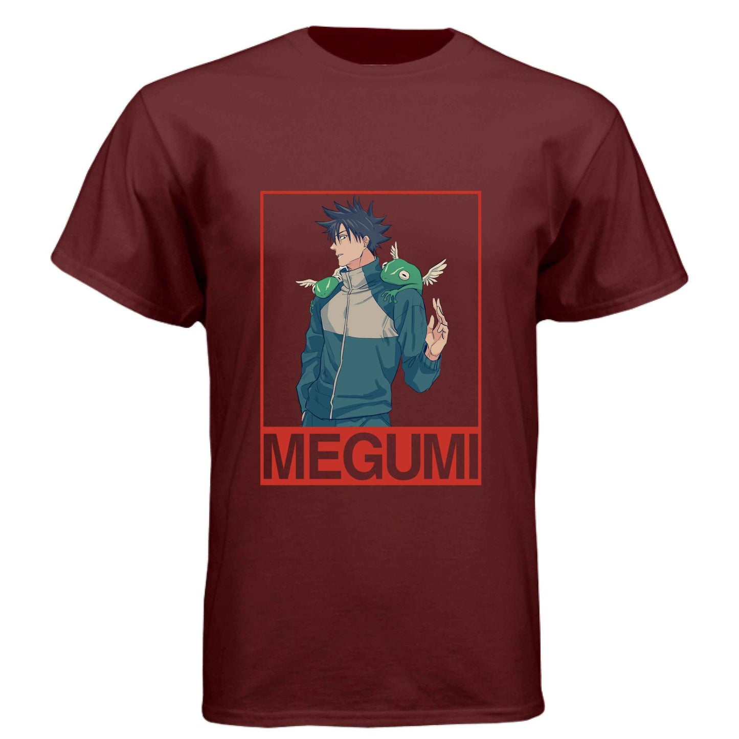 Jujutsu Kaisen Megumi Fushiguro T-Shirt - Divine Dogs Summoning Portrait Design | Premium Unisex Triblend Tee