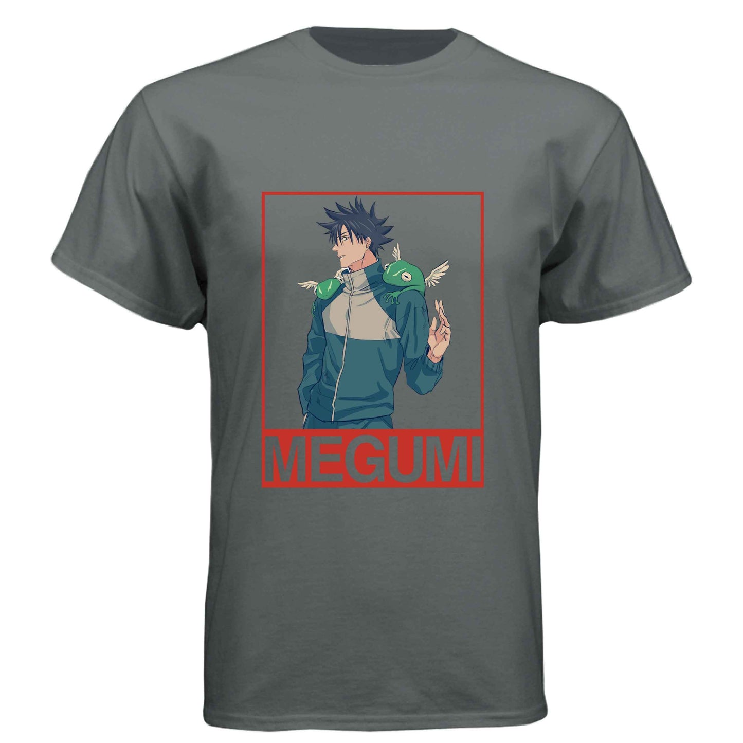 Jujutsu Kaisen Megumi Fushiguro T-Shirt - Divine Dogs Summoning Portrait Design | Premium Unisex Triblend Tee