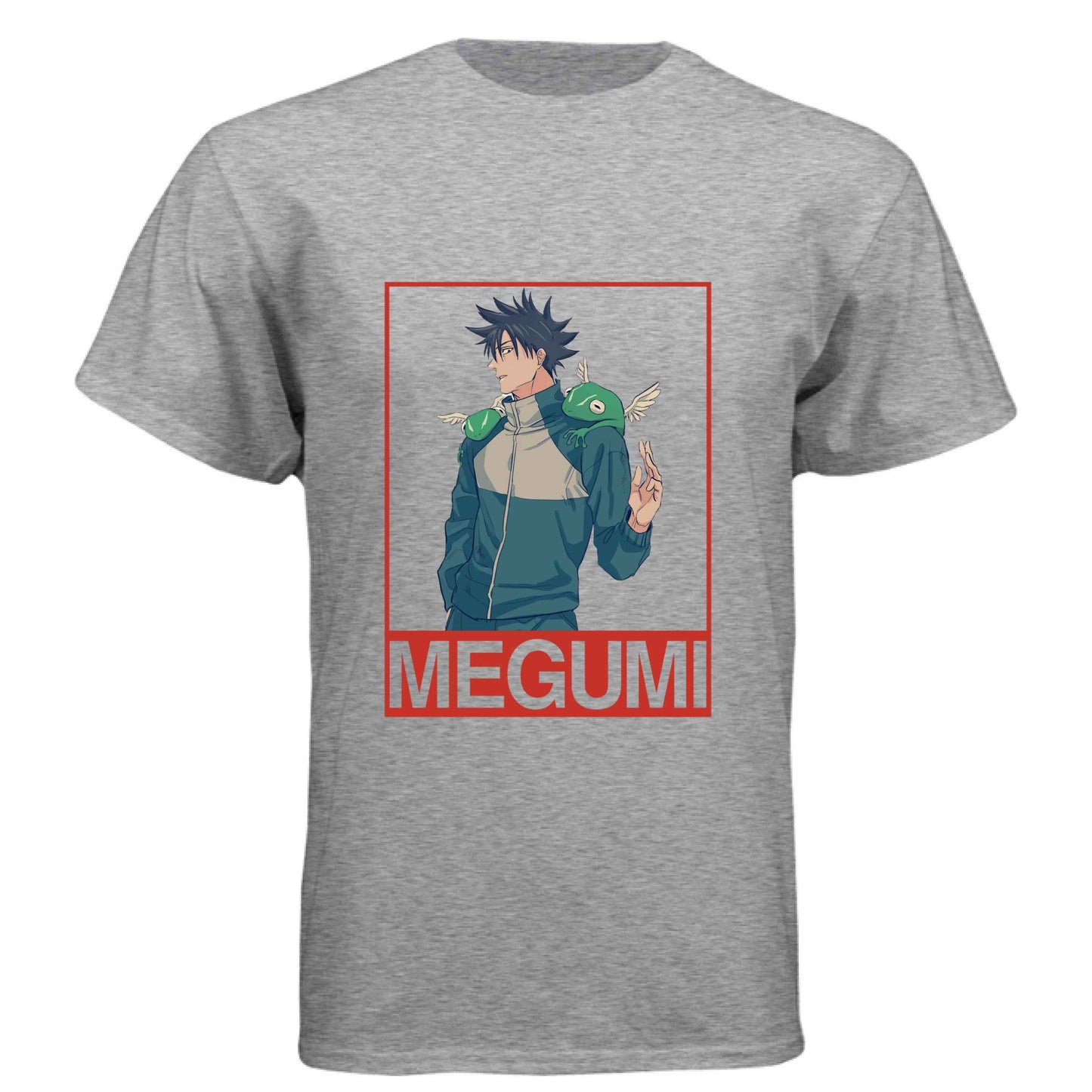 Jujutsu Kaisen Megumi Fushiguro T-Shirt - Divine Dogs Summoning Portrait Design | Premium Unisex Triblend Tee