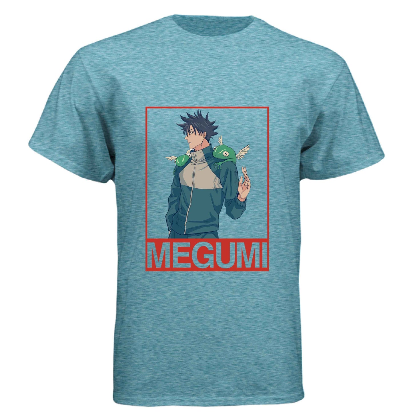 Jujutsu Kaisen Megumi Fushiguro T-Shirt - Divine Dogs Summoning Portrait Design | Premium Unisex Triblend Tee