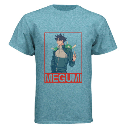 Jujutsu Kaisen Megumi Fushiguro T-Shirt - Divine Dogs Summoning Portrait Design | Premium Unisex Triblend Tee