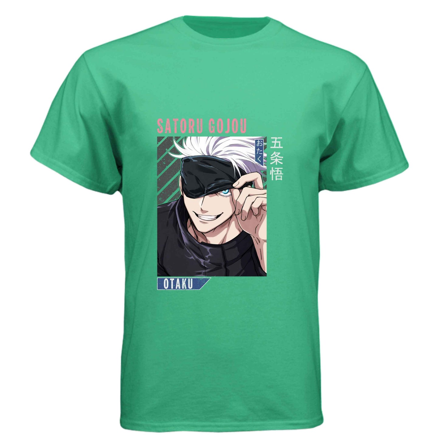 Jujutsu Kaisen Satoru Gojo T-Shirt - Blindfold Cocky Smile Portrait Design | Premium Unisex Triblend Tee