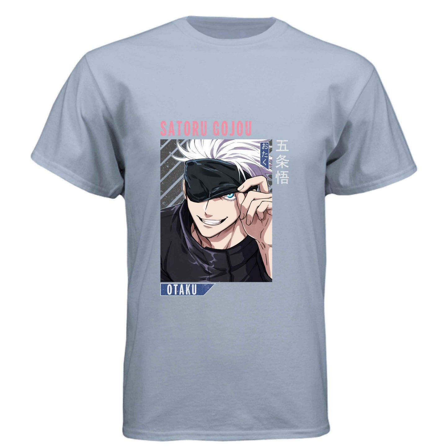 Jujutsu Kaisen Satoru Gojo T-Shirt - Blindfold Cocky Smile Portrait Design | Premium Unisex Triblend Tee