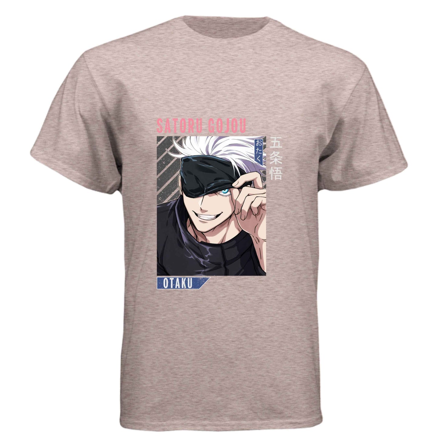 Jujutsu Kaisen Satoru Gojo T-Shirt - Blindfold Cocky Smile Portrait Design | Premium Unisex Triblend Tee