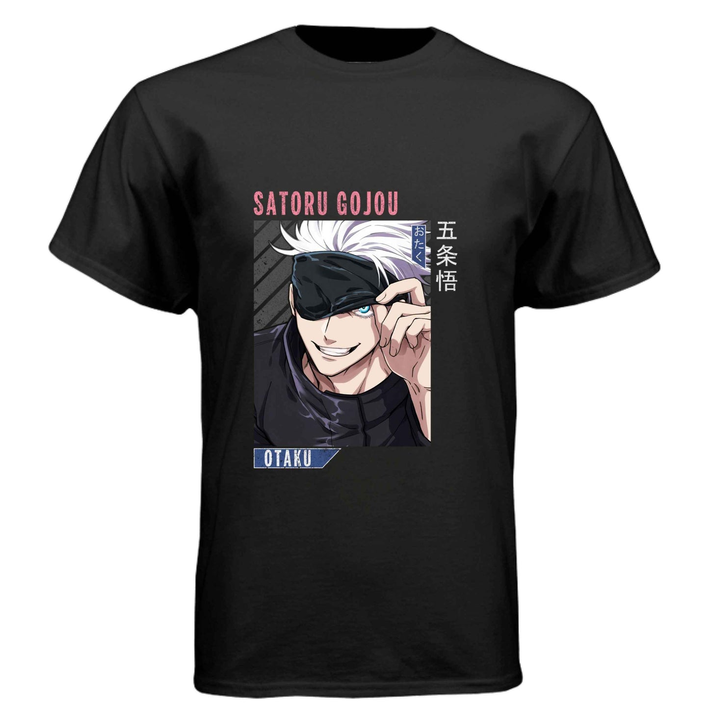 Jujutsu Kaisen Satoru Gojo T-Shirt - Blindfold Cocky Smile Portrait Design | Premium Unisex Triblend Tee
