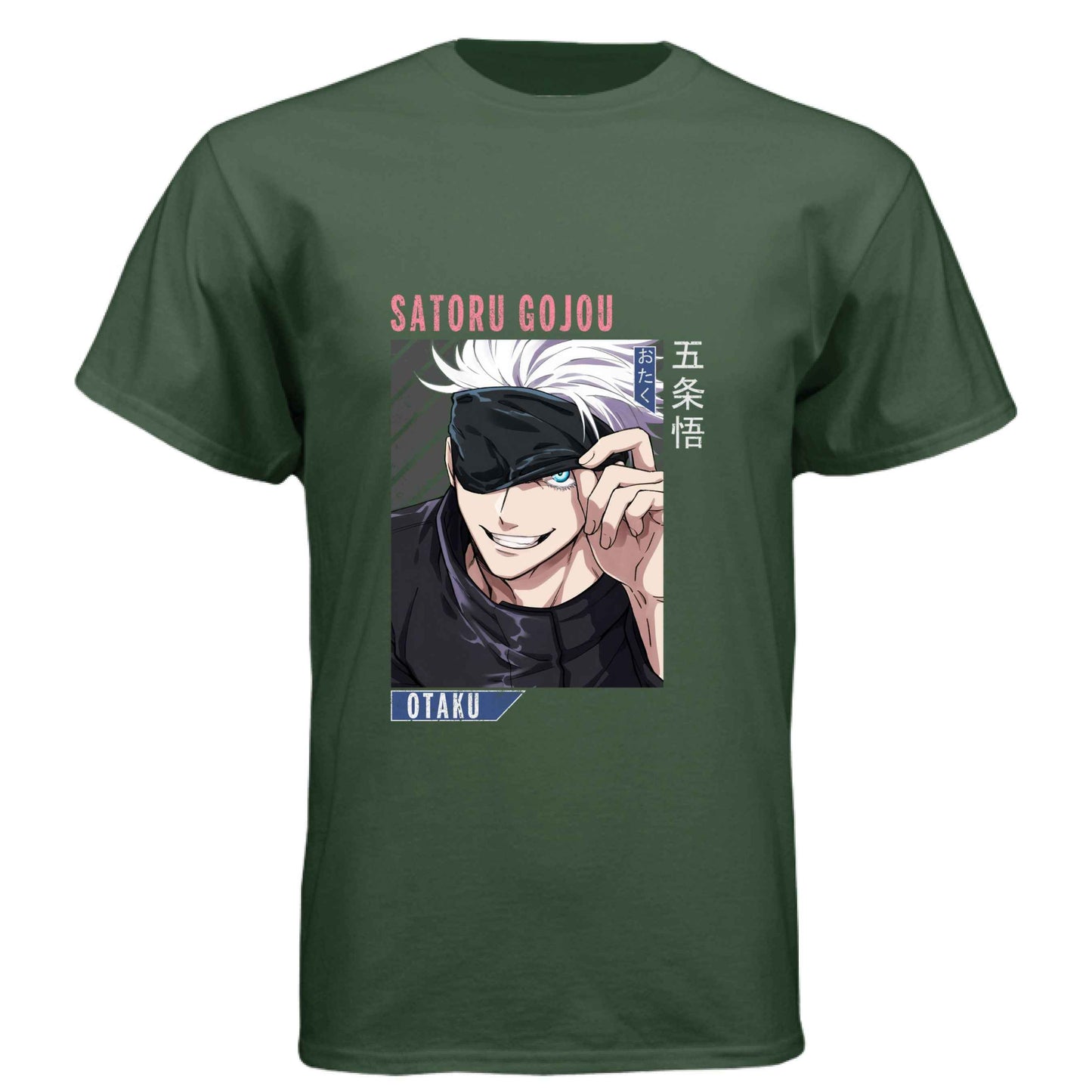 Jujutsu Kaisen Satoru Gojo T-Shirt - Blindfold Cocky Smile Portrait Design | Premium Unisex Triblend Tee