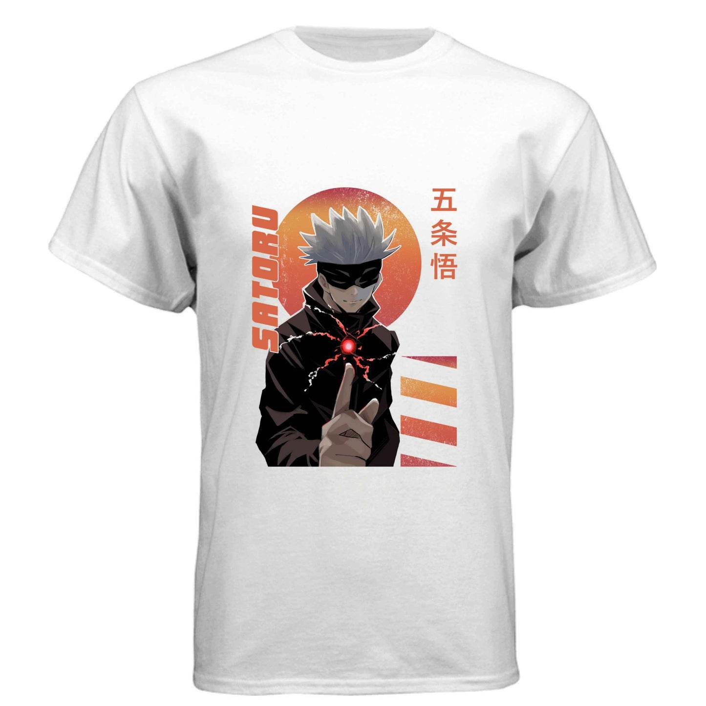 Jujutsu Kaisen Satoru Gojo T-Shirt - Infinity Technique Sunset Portrait Design | Premium Unisex Triblend Tee